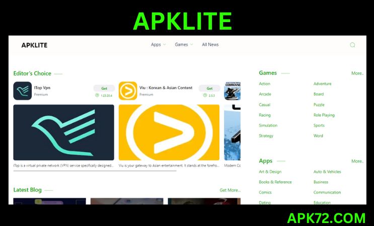 Apklite. Me is an alternative online marketplace designed for Android