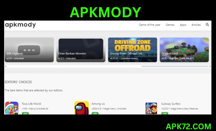 The mod feature on APKMody
