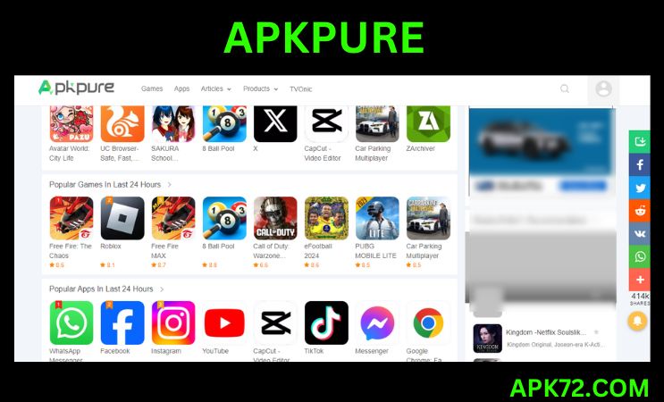 APKPure is one of the best APK-modded sites